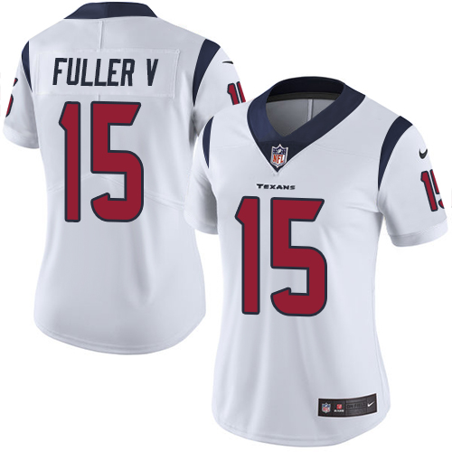 Women Houston Texans #15 Fuller V white Nike Vapor Untouchable Limited NFL Jersey
